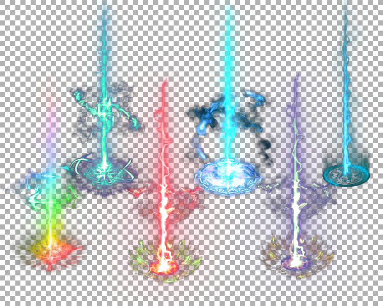 传奇游戏特效素材 精美地面光束效果6组